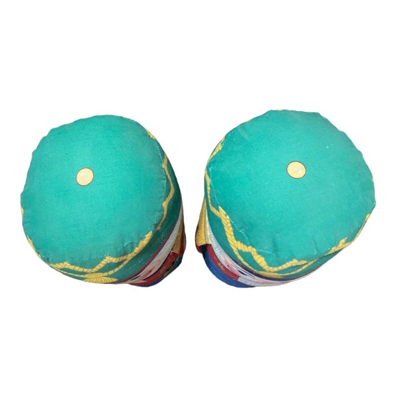 Pair of 2 Vintage Nutcracker Soldier Bean Plush Figure Doorstop Pillows 17" - Picture 5 of 6